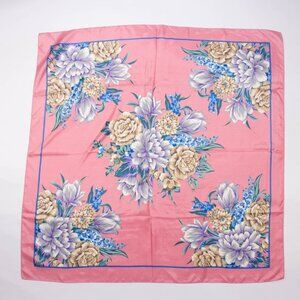 Large Floral Print Scarf Contemporary Accessory